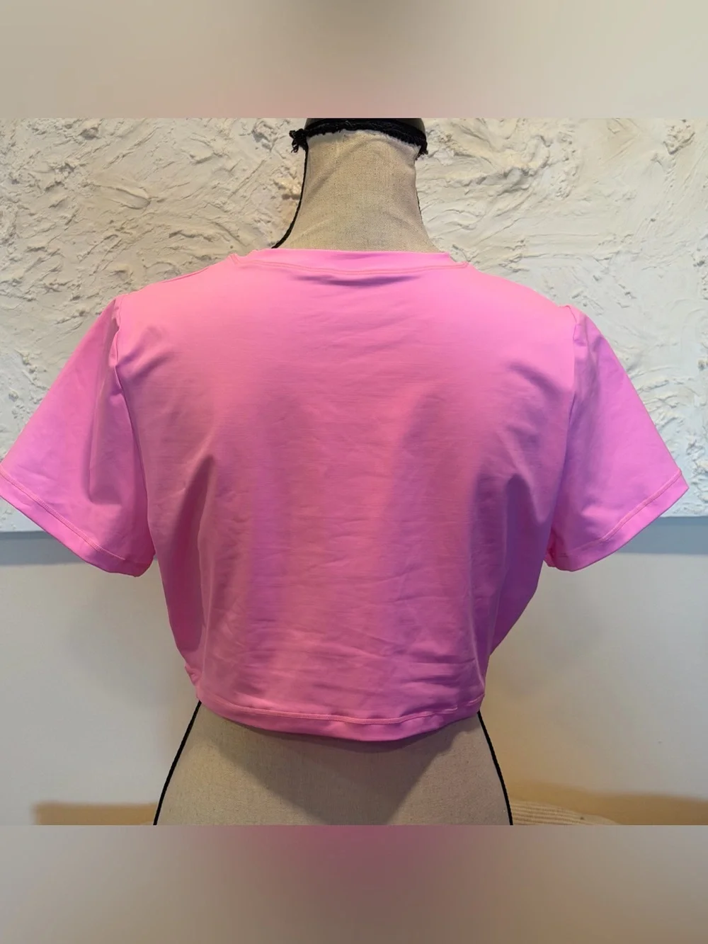 SKIMS Recycled Swim T Shirt Short Sleeve Taffy Hot Pink Sz 2X